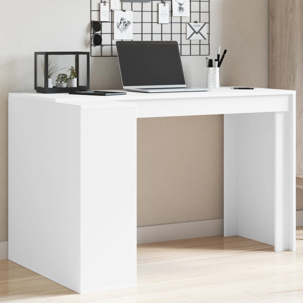 Bureau blanc 123,5x73,5x75 cm bois d'ingénierie - XIOS