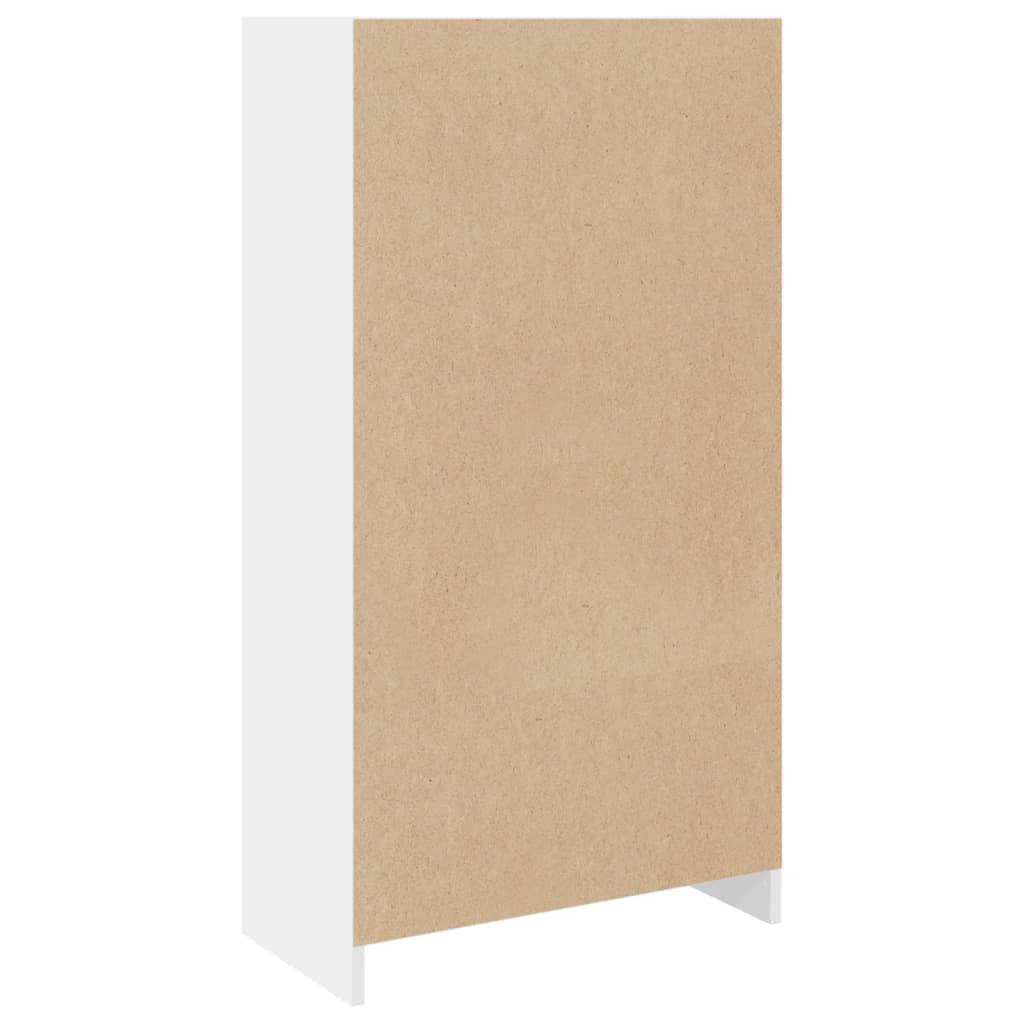Bibliothèque blanc 57x28,5x107,5 cm bois d'ingénierie