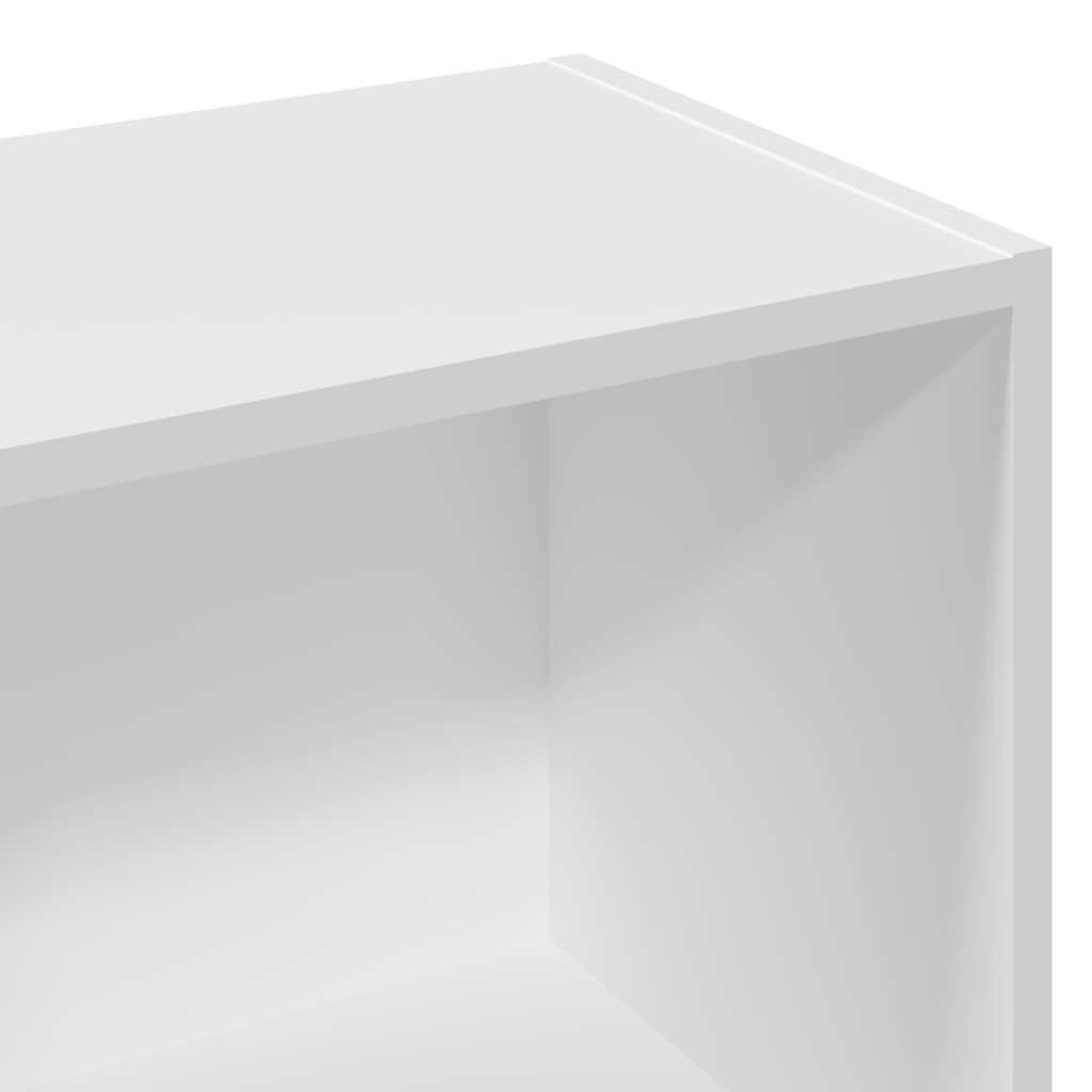 Bibliothèque blanc 57x28,5x107,5 cm bois d'ingénierie - XIOS