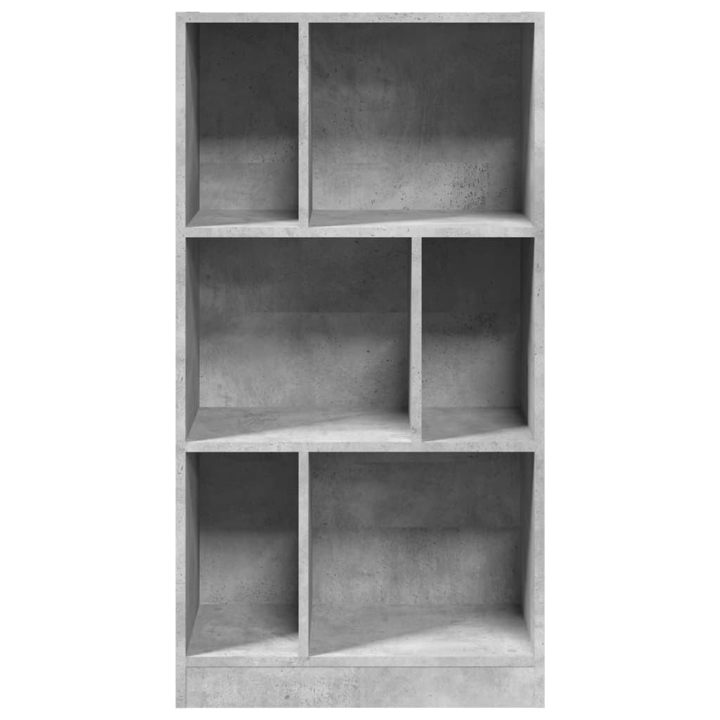 Bibliothèque gris béton 57x28,5x107,5 cm bois d'ingénierie - XIOS