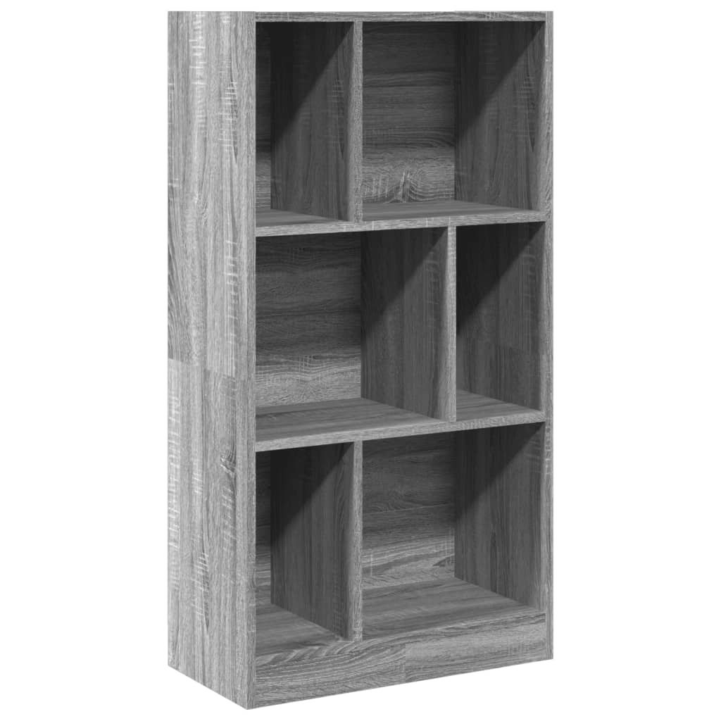Bibliothèque sonoma gris 57x28,5x107,5 cm bois d'ingénierie - XIOS