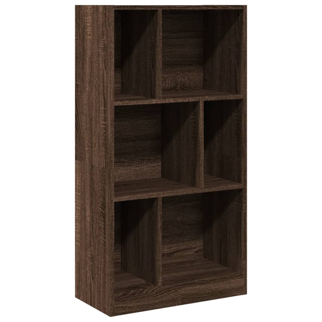 Bibliothèque chêne marron 57x28,5x107,5 cm bois d'ingénierie - XIOS