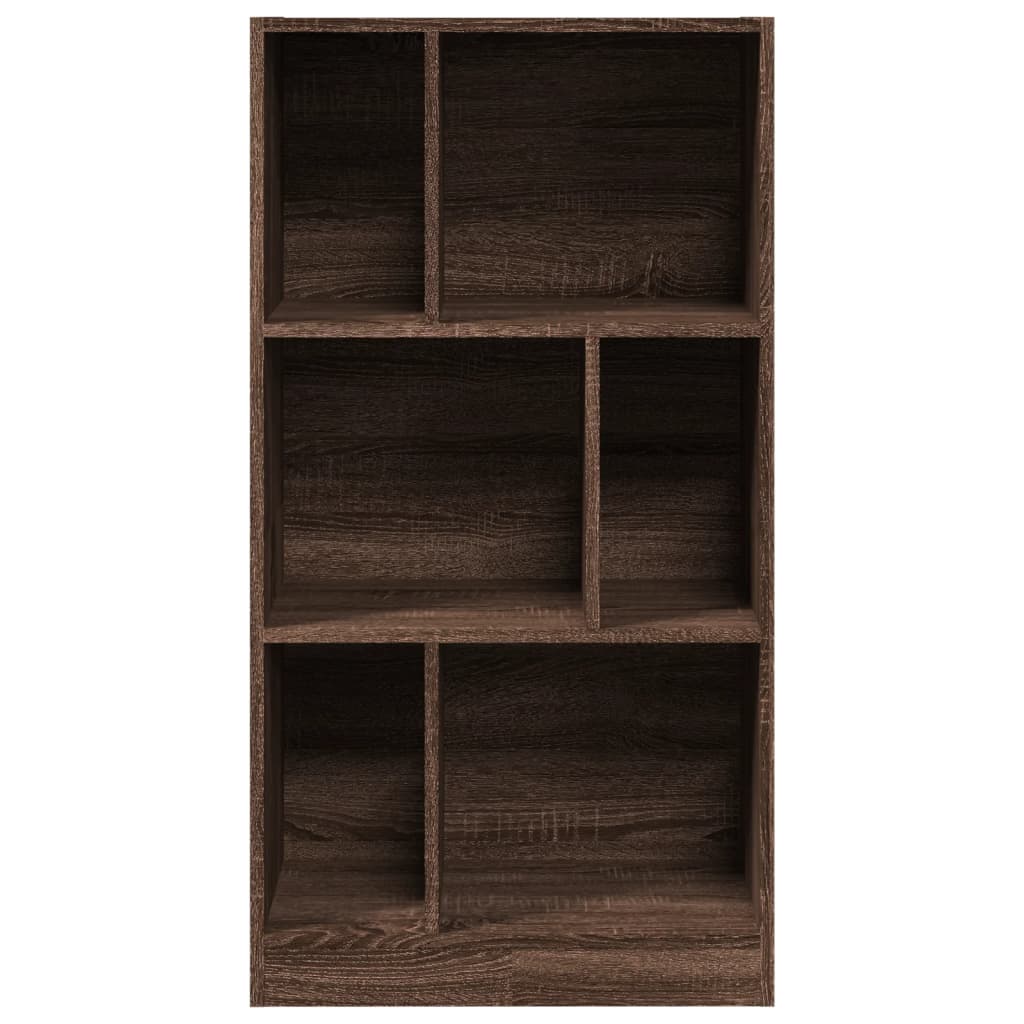 Bibliothèque chêne marron 57x28,5x107,5 cm bois d'ingénierie - XIOS