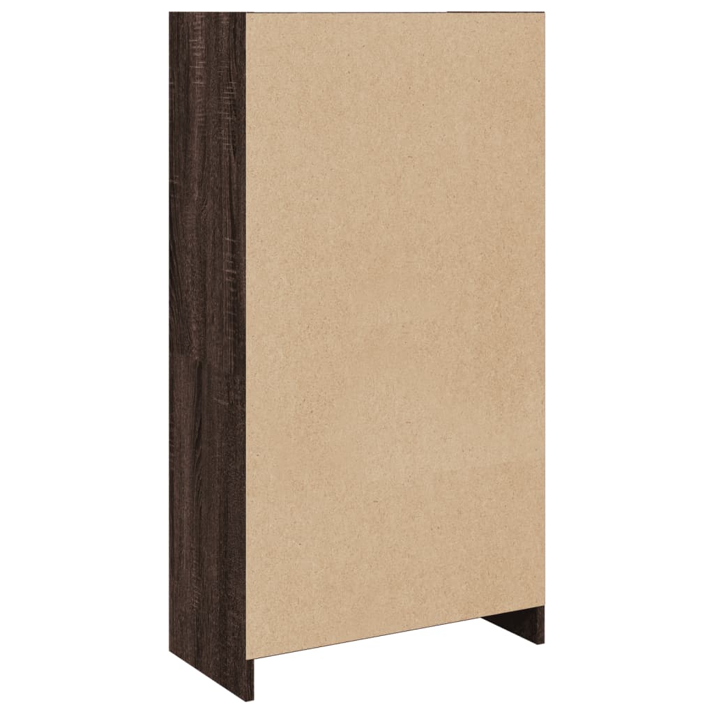 Bibliothèque chêne marron 57x28,5x107,5 cm bois d'ingénierie - XIOS