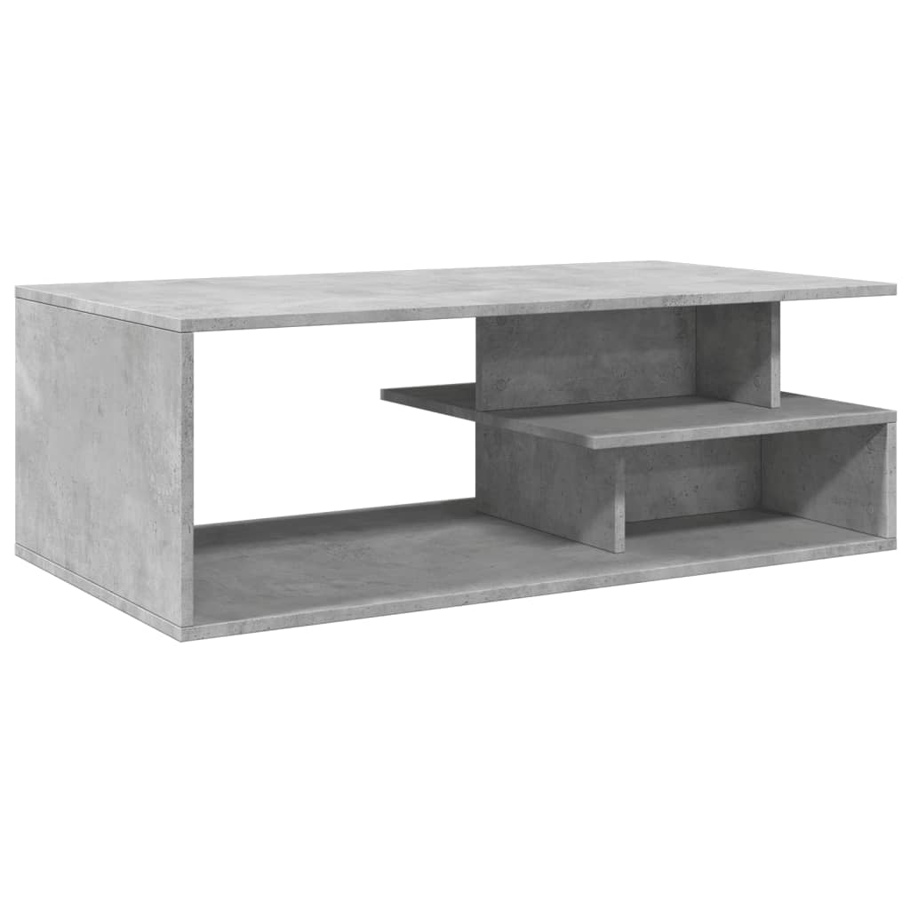 Table basse gris béton 102x55x35 cm bois d'ingénierie - XIOS