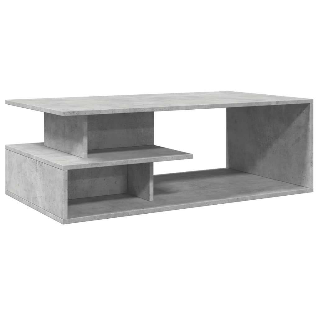 Table basse gris béton 102x55x35 cm bois d'ingénierie - XIOS