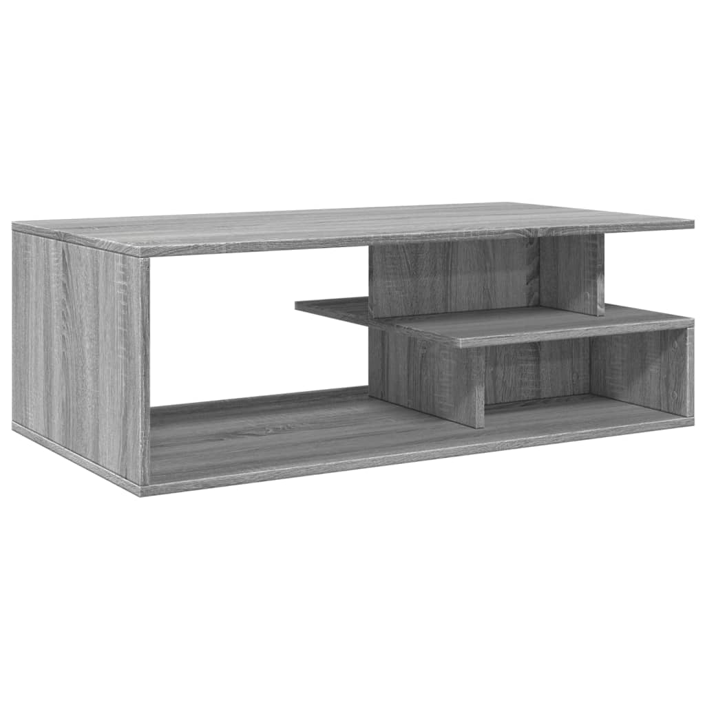 Table basse sonoma gris 102x55x35 cm bois d'ingénierie - XIOS