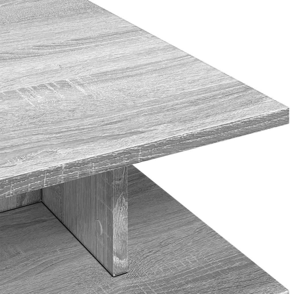 Table basse sonoma gris 102x55x35 cm bois d'ingénierie - XIOS