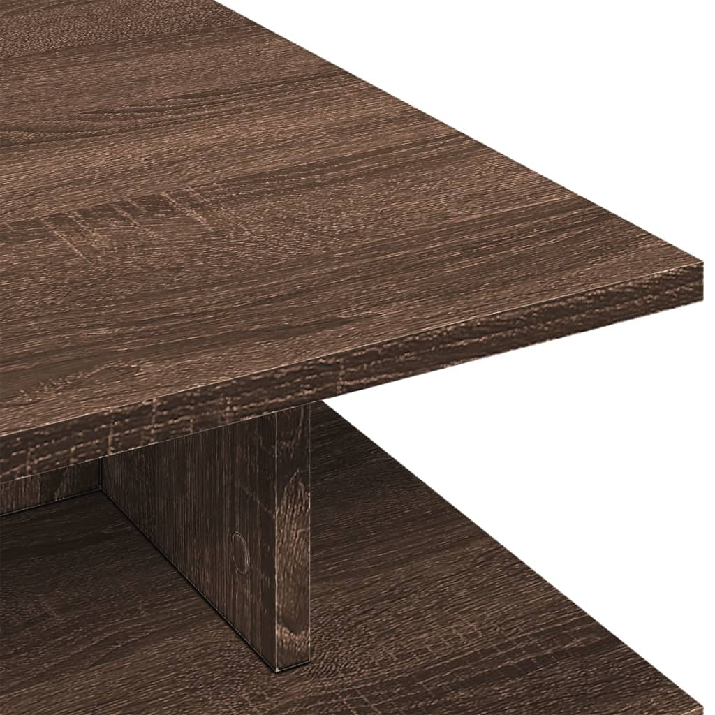 Table basse chêne marron 102x55x35 cm bois d'ingénierie - XIOS