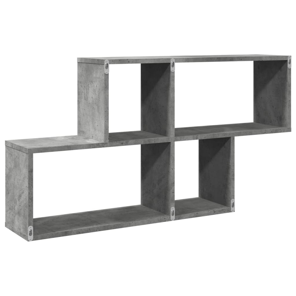 Étagère murale gris béton 100x20x53 cm bois d'ingénierie - XIOS