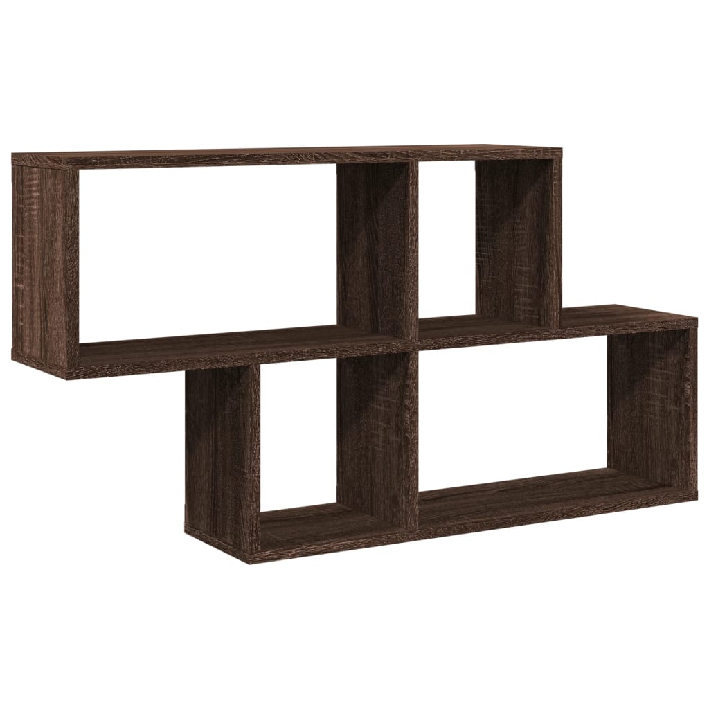 Étagère murale chêne marron 100x20x53 cm bois d'ingénierie - XIOS