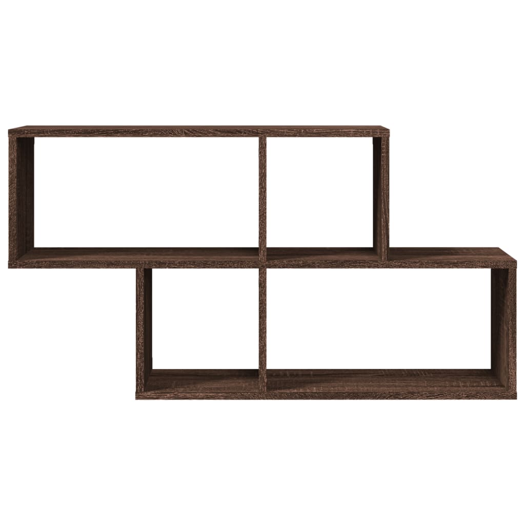 Étagère murale chêne marron 100x20x53 cm bois d'ingénierie - XIOS