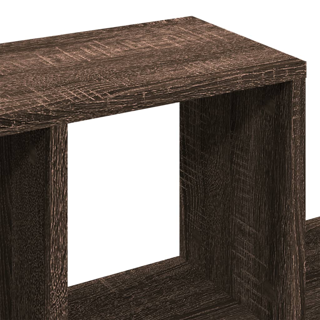 Étagère murale chêne marron 100x20x53 cm bois d'ingénierie - XIOS