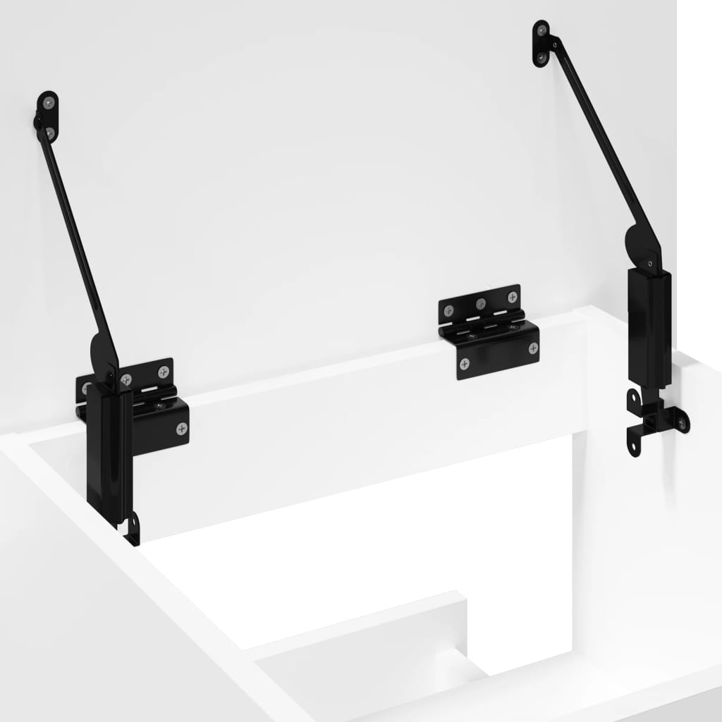 Pupitre et roues et tiroir blanc 55x55x107 cm bois d'ingénierie - XIOS