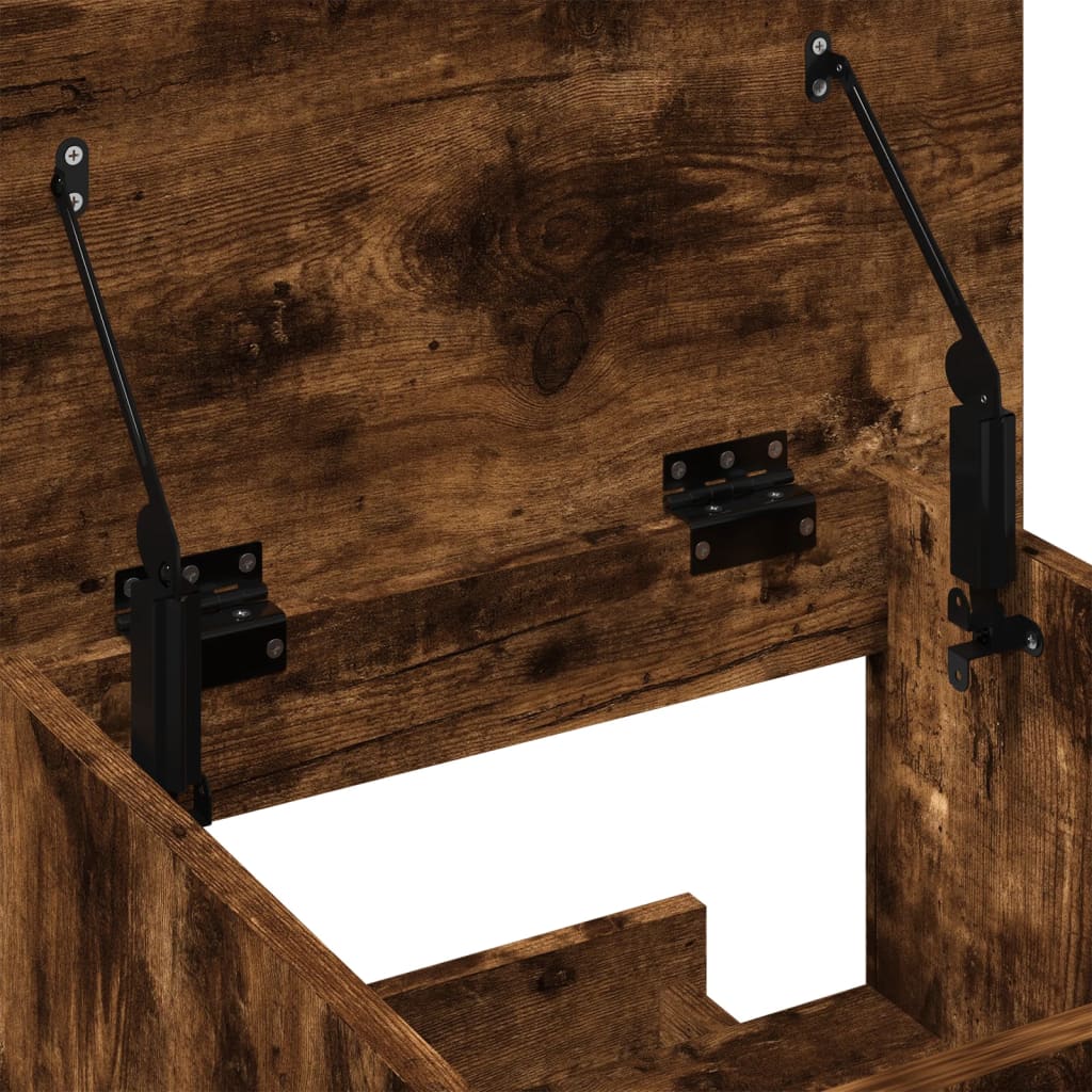 Pupitre et roues et tiroir chêne fumé bois d'ingénierie - XIOS