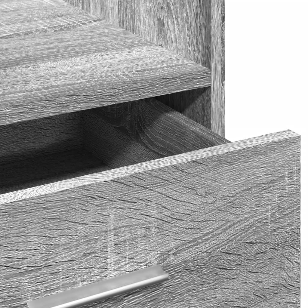 Pupitre avec roues et tiroir sonoma gris bois d'ingénierie - XIOS