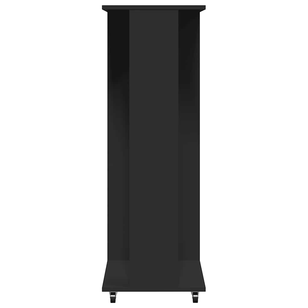 Garde-robe avec roues noir 102x38x110 cm bois d'ingénierie - XIOS