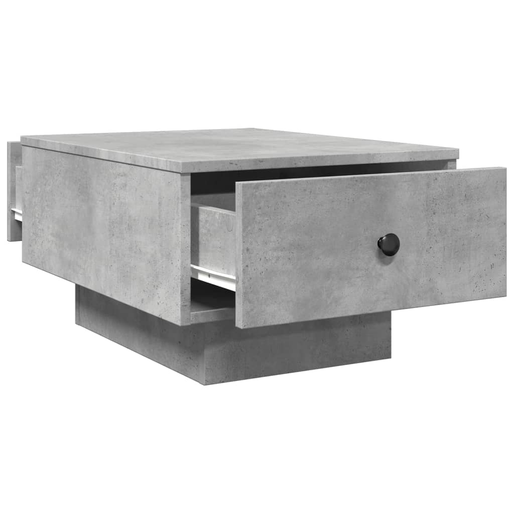 Table basse gris béton 60x45x31 cm bois d'ingénierie - XIOS