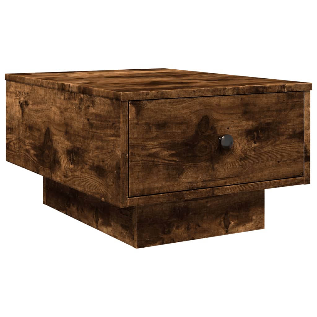 Table basse chêne fumé 60x45x31 cm bois d'ingénierie - XIOS