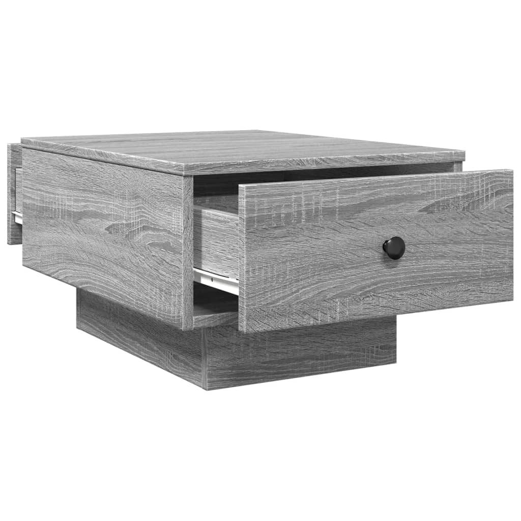 Table basse sonoma gris 60x45x31 cm bois d'ingénierie - XIOS