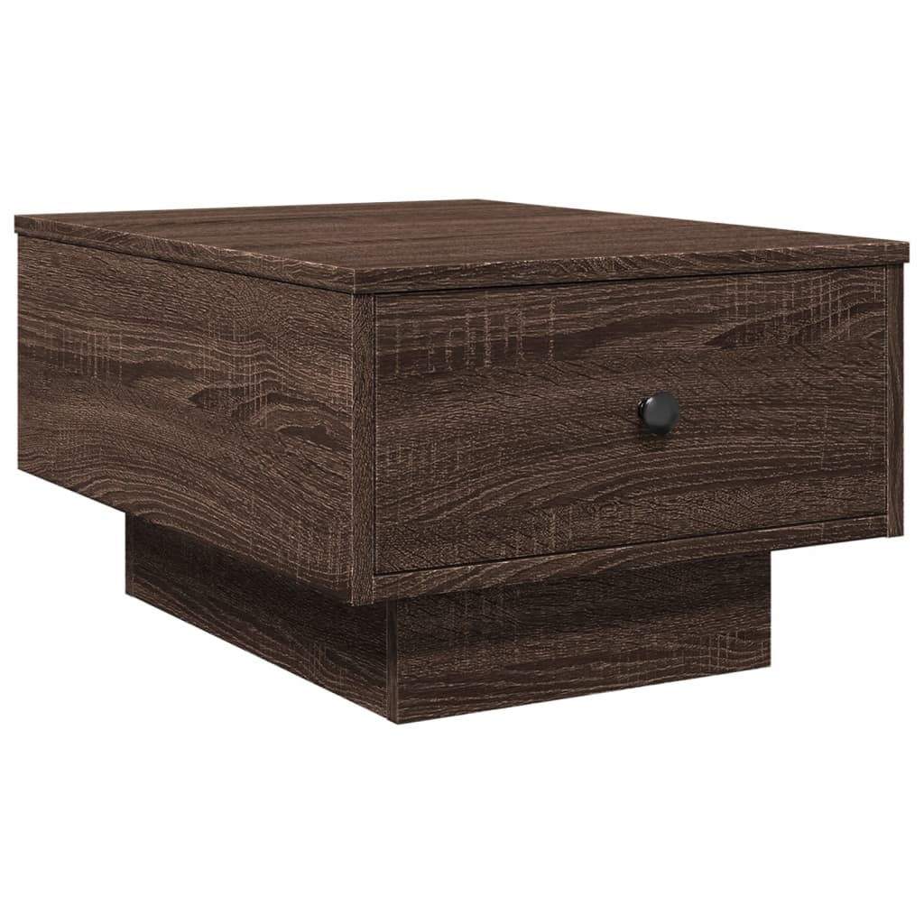 Table basse chêne marron 60x45x31 cm bois d'ingénierie - XIOS