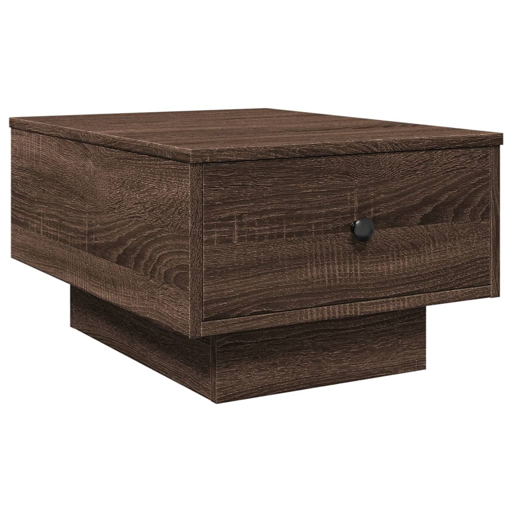 Table basse chêne marron 60x45x31 cm bois d'ingénierie - XIOS