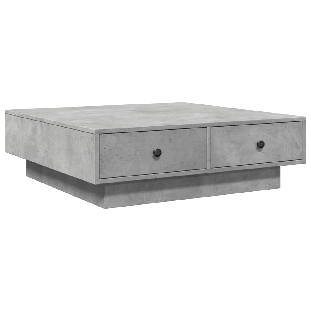 Table basse Gris béton 90x90x28 cm Aggloméré - XIOS