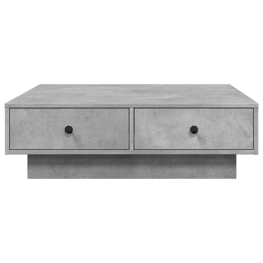 Table basse Gris béton 90x90x28 cm Aggloméré - XIOS