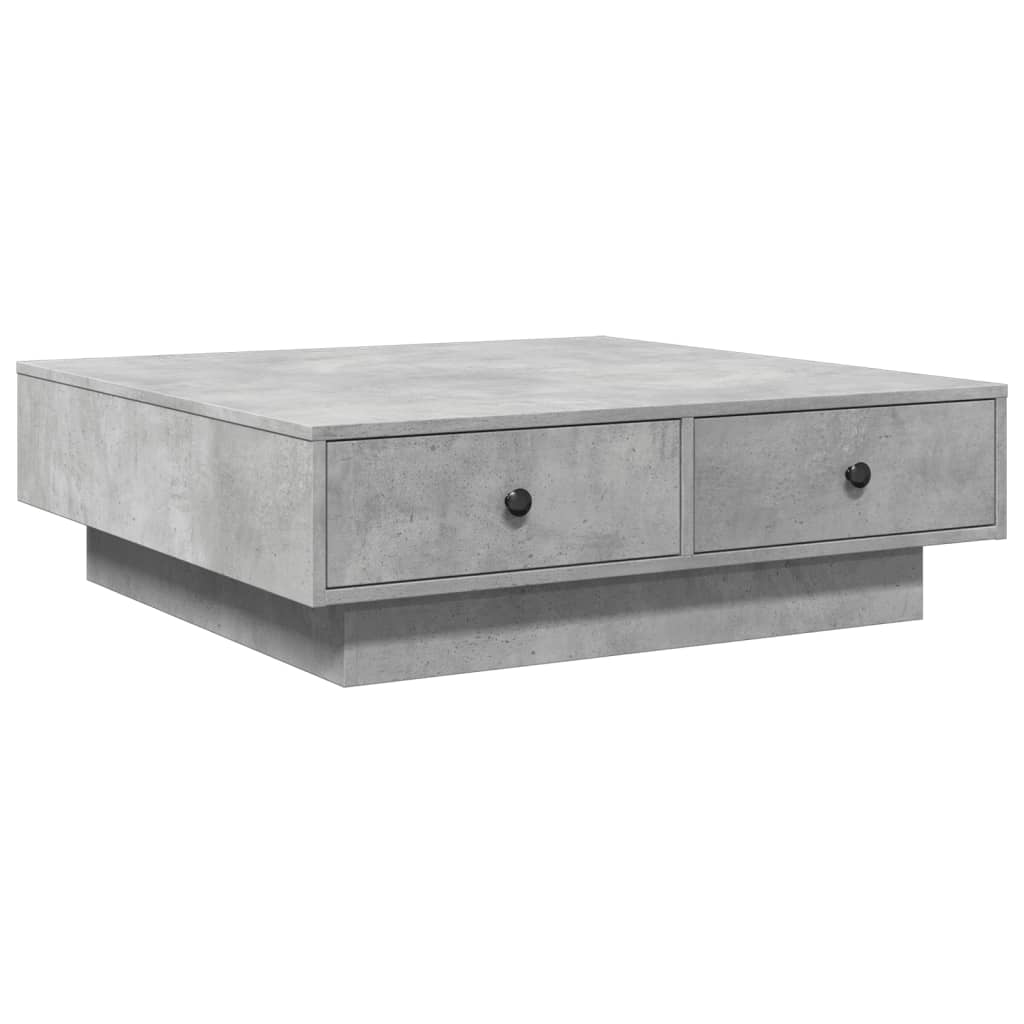 Table basse Gris béton 90x90x28 cm Aggloméré - XIOS