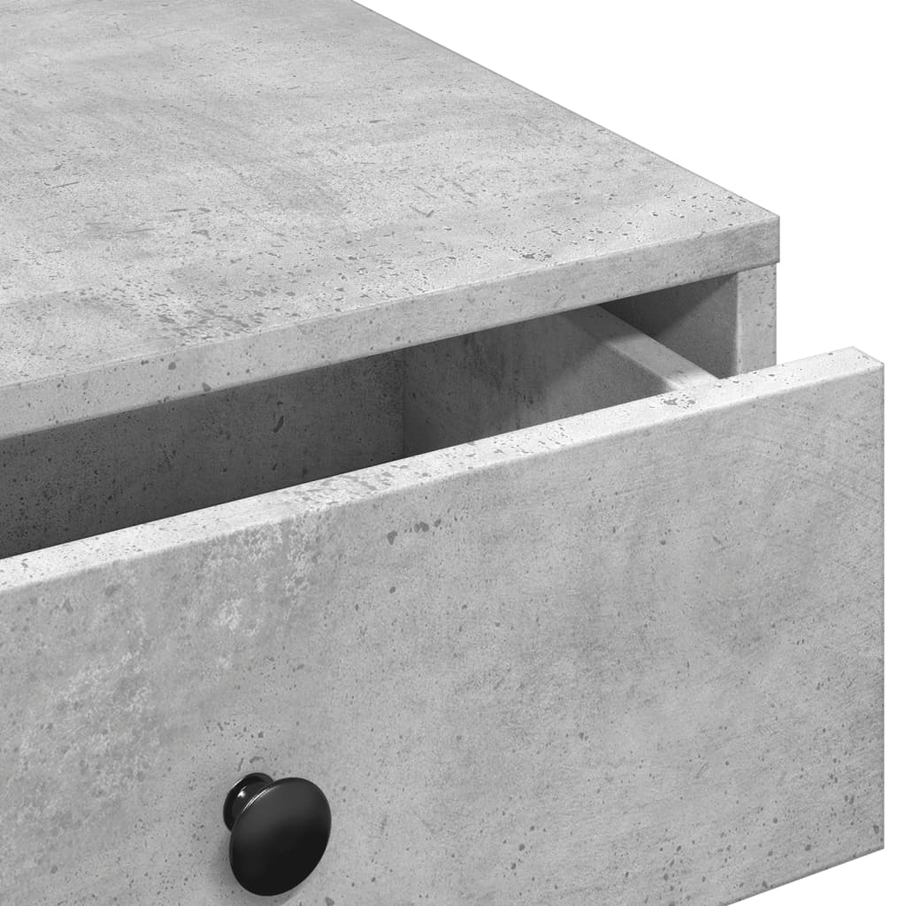 Table basse Gris béton 90x90x28 cm Aggloméré - XIOS