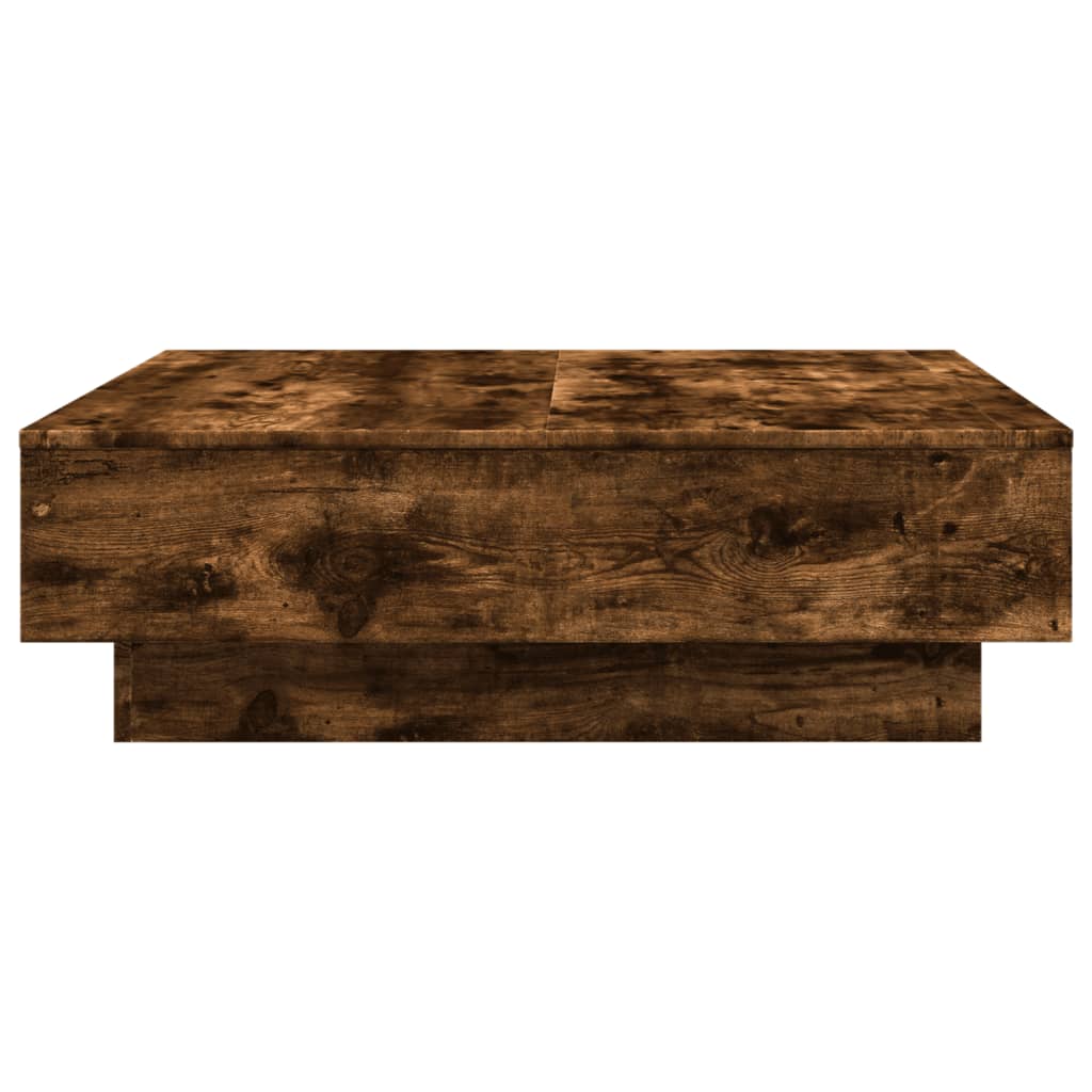Table basse Chêne fumé 90x90x28 cm Bois d'ingénierie - XIOS