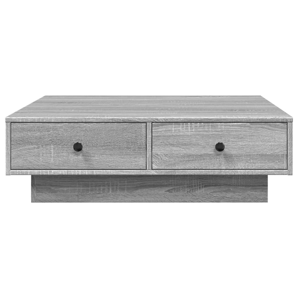Table basse Sonoma gris 90x90x28 cm Bois d'ingénierie - XIOS