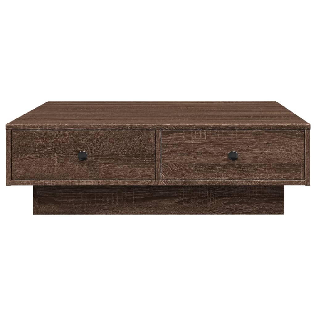 Table basse Chêne marron 90x90x28 cm Bois d'ingénierie - XIOS