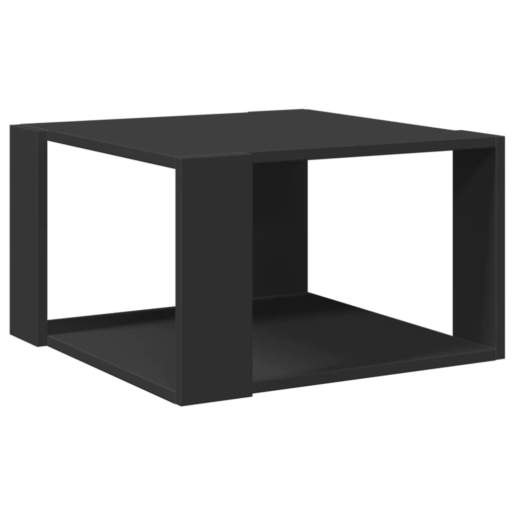Table basse noir 51,5x51,5x30 cm bois d'ingénierie - XIOS