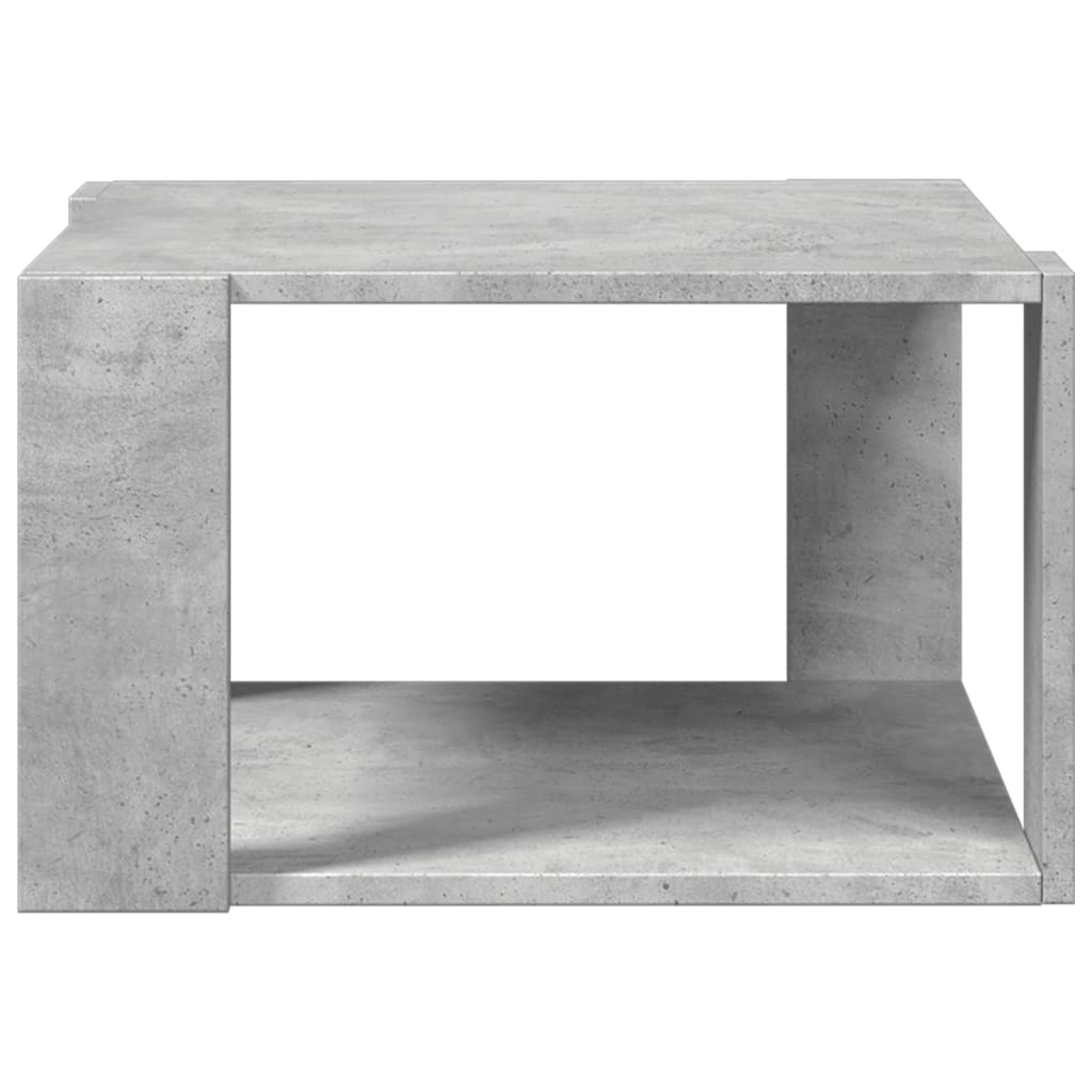 Table basse gris béton 51,5x51,5x30 cm bois d'ingénierie - XIOS