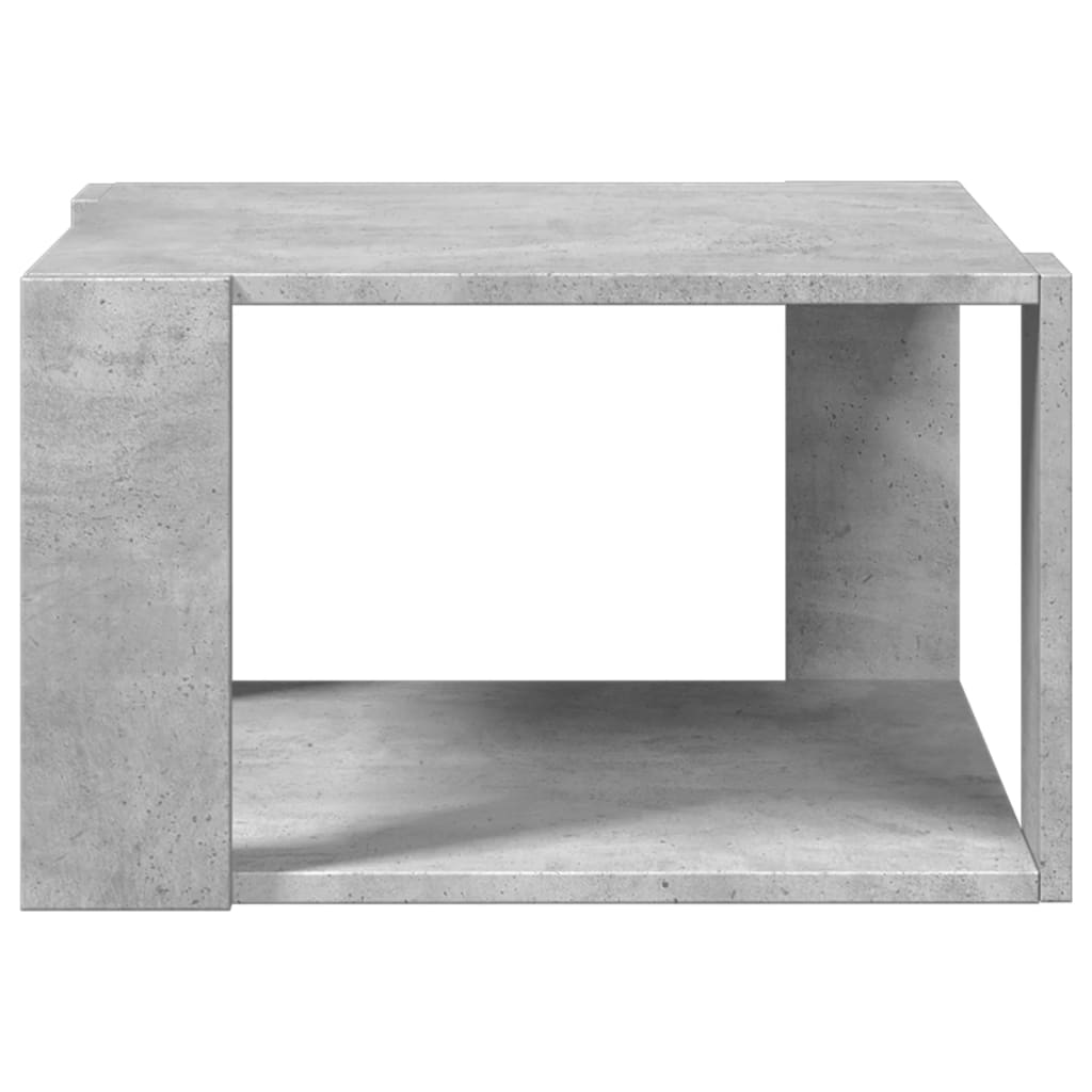 Table basse gris béton 51,5x51,5x30 cm bois d'ingénierie - XIOS