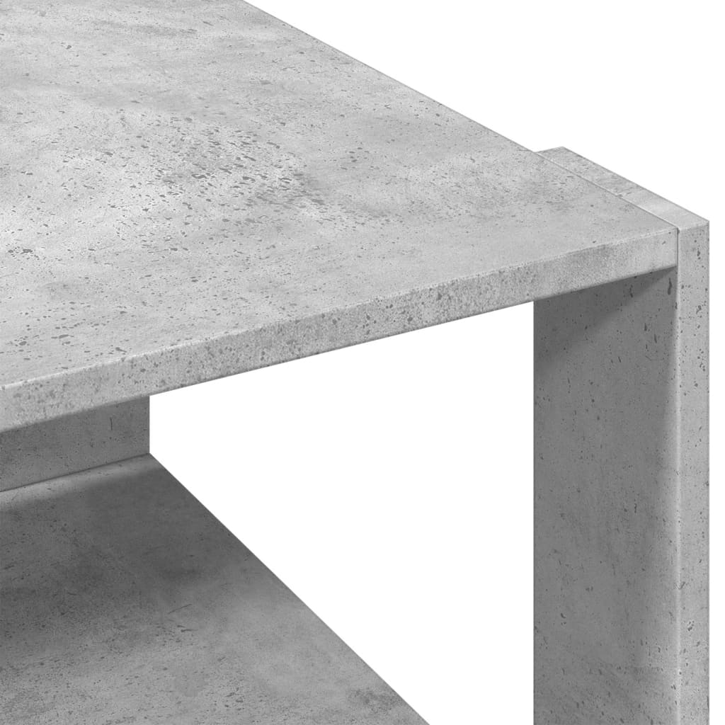 Table basse gris béton 51,5x51,5x30 cm bois d'ingénierie - XIOS