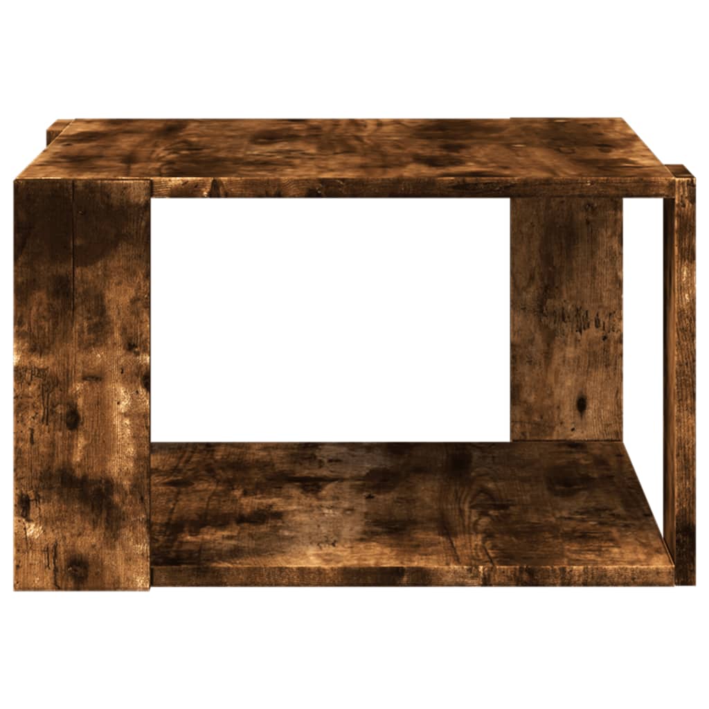Table basse chêne fumé 51,5x51,5x30 cm bois d'ingénierie - XIOS