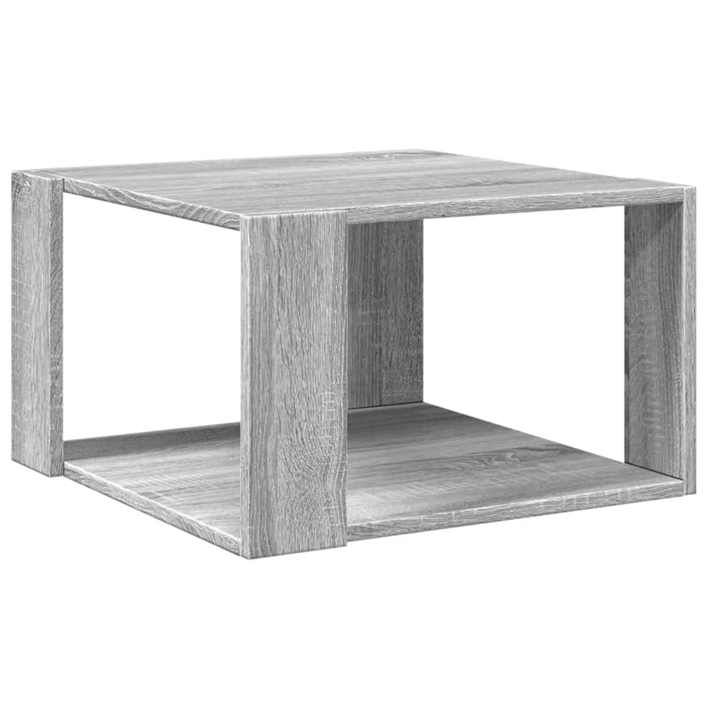 Table basse sonoma gris 51,5x51,5x30 cm bois d'ingénierie - XIOS