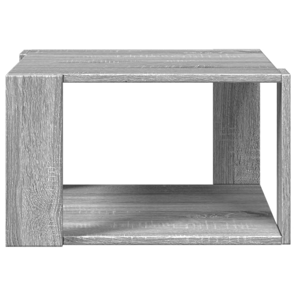 Table basse sonoma gris 51,5x51,5x30 cm bois d'ingénierie - XIOS