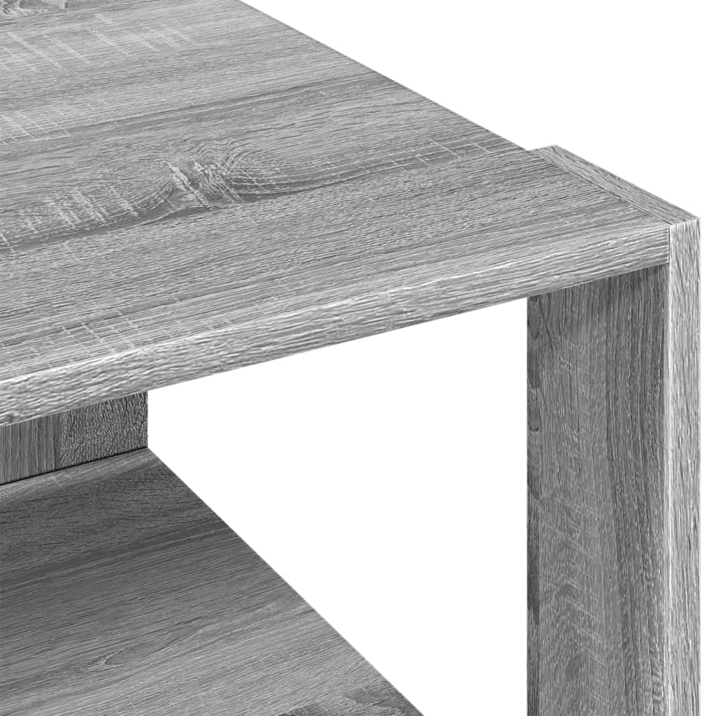 Table basse sonoma gris 51,5x51,5x30 cm bois d'ingénierie - XIOS