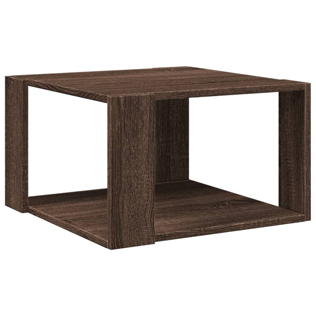 Table basse chêne marron 51,5x51,5x30 cm bois d'ingénierie - XIOS