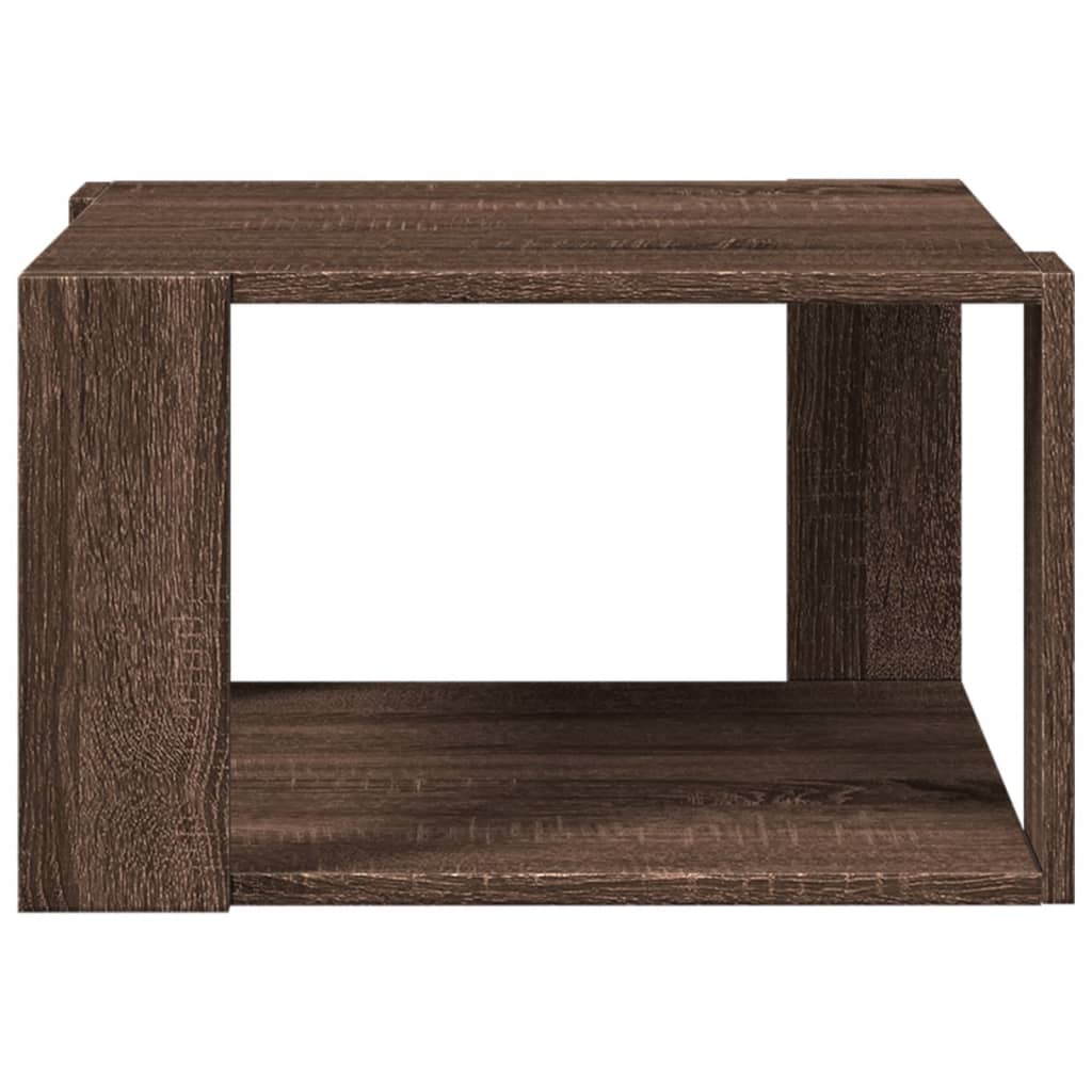 Table basse chêne marron 51,5x51,5x30 cm bois d'ingénierie - XIOS