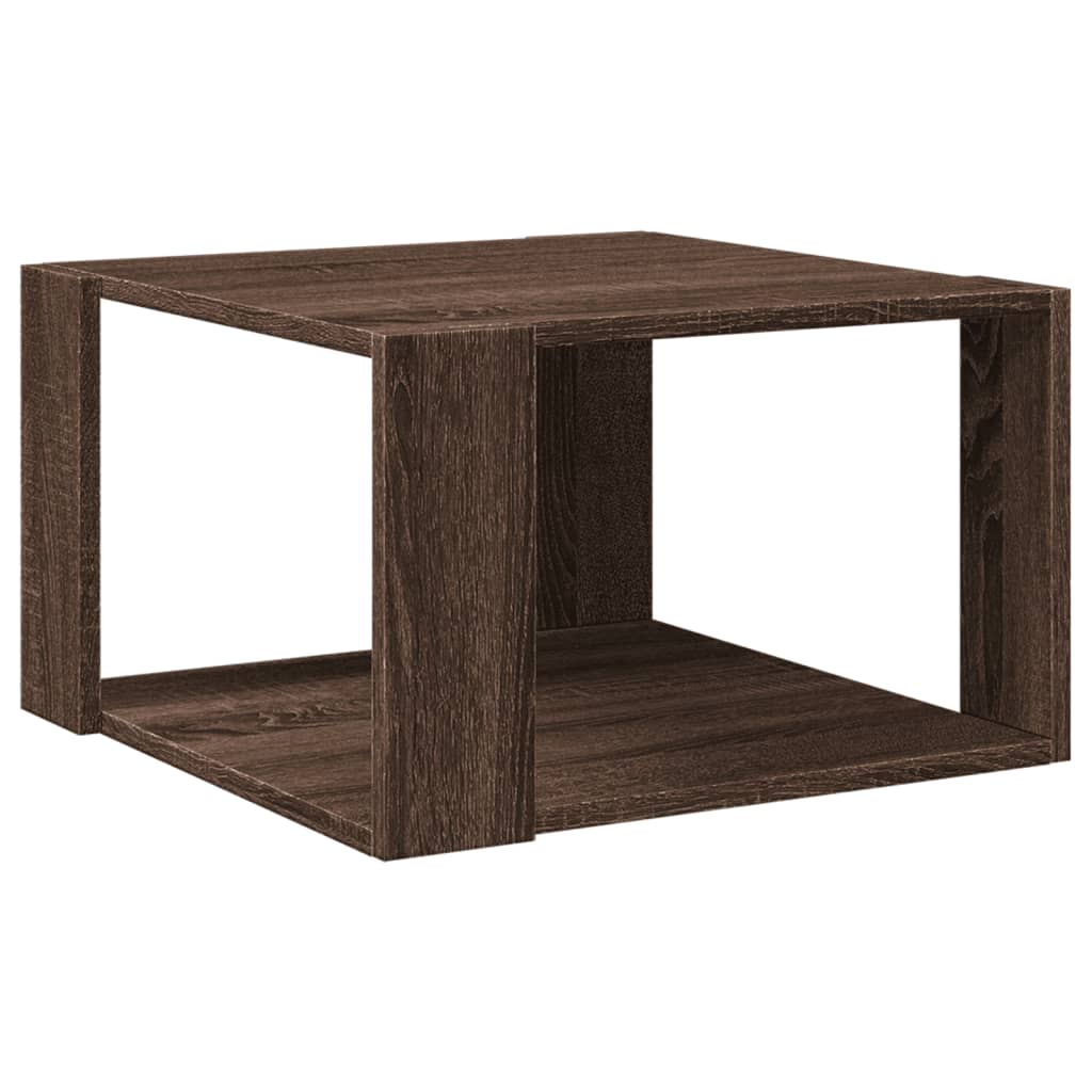Table basse chêne marron 51,5x51,5x30 cm bois d'ingénierie - XIOS