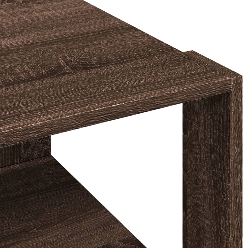 Table basse chêne marron 51,5x51,5x30 cm bois d'ingénierie - XIOS