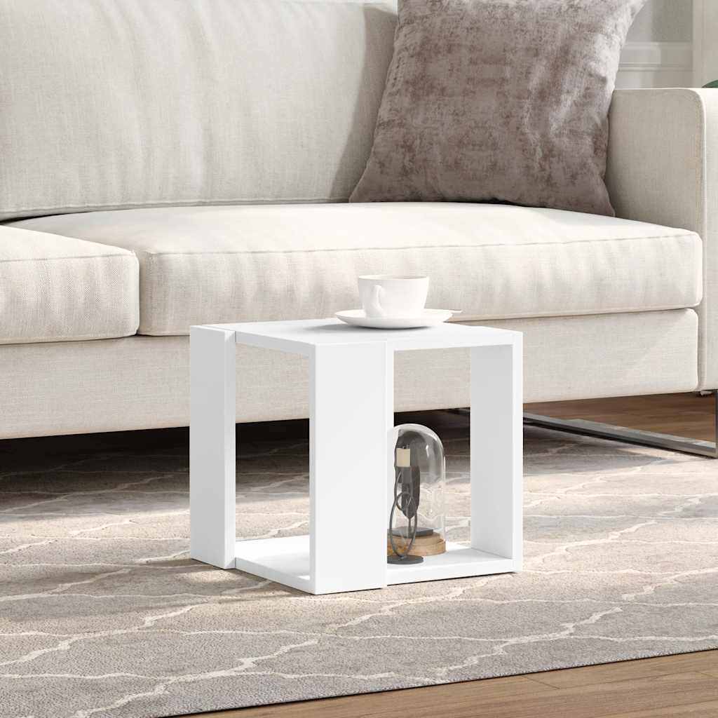 Table basse blanc 32x32x30 cm bois d'ingénierie - XIOS