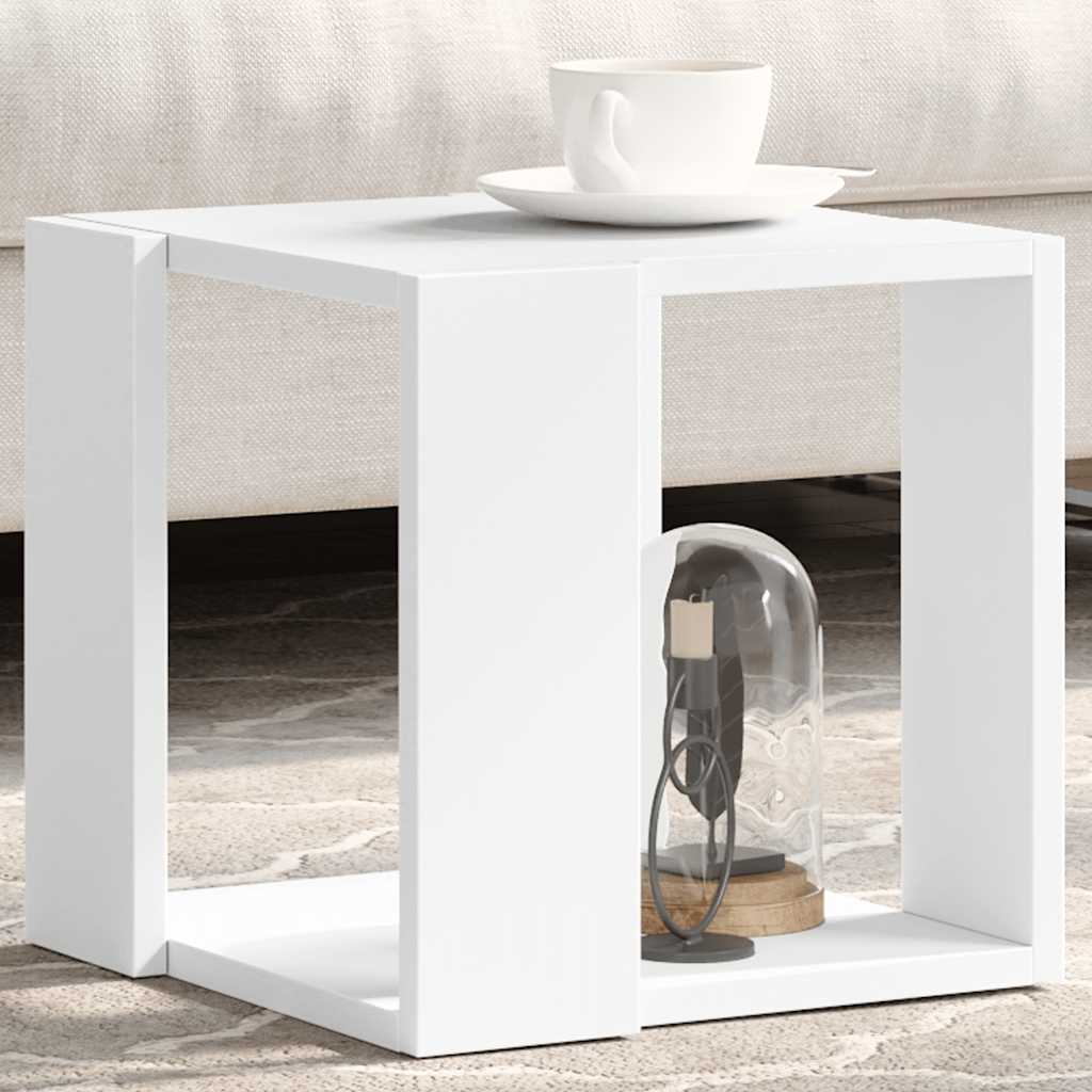 Table basse blanc 32x32x30 cm bois d'ingénierie - XIOS