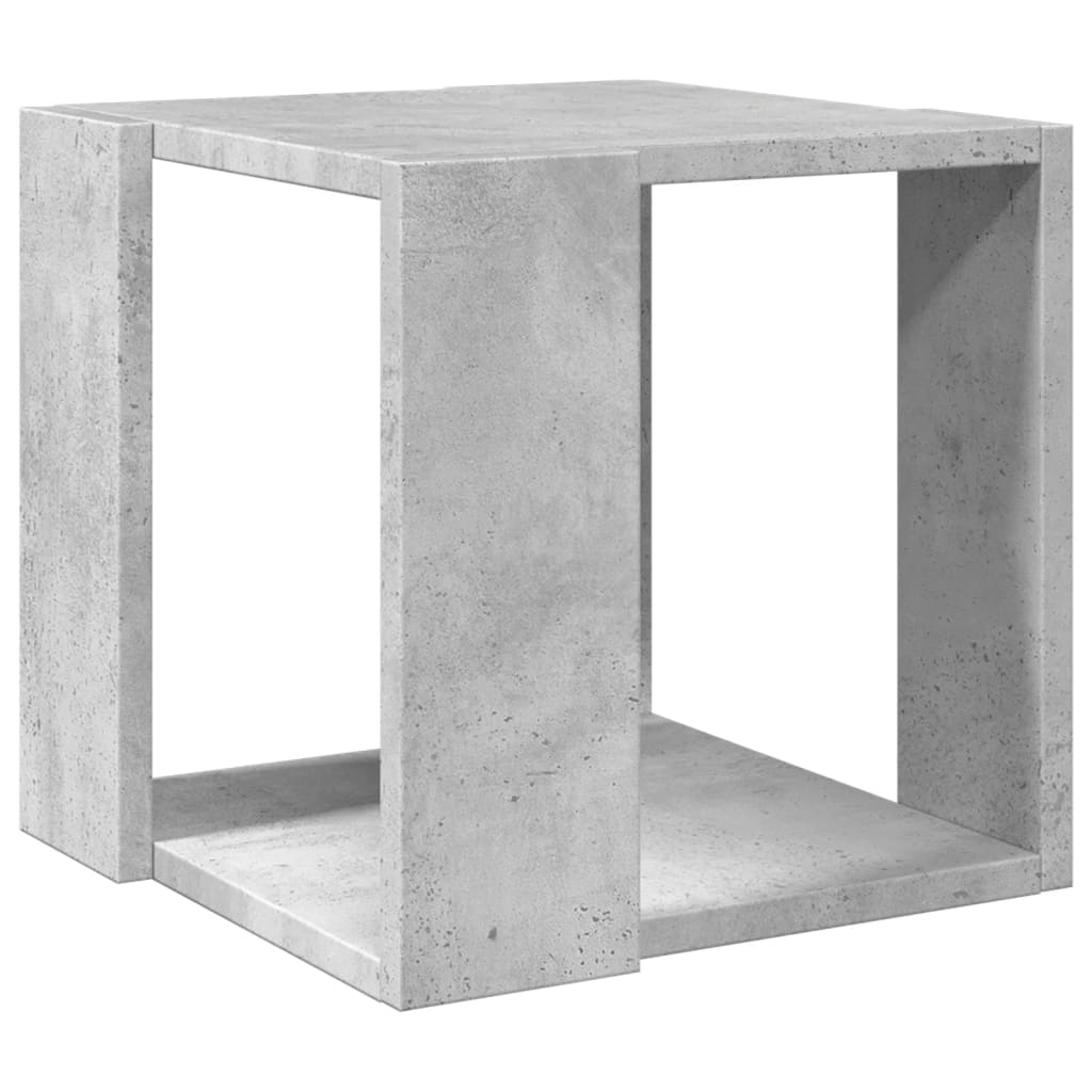 Table basse gris béton 32x32x30 cm bois d'ingénierie - XIOS
