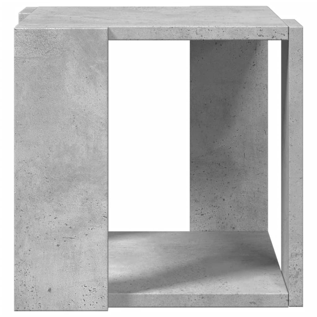Table basse gris béton 32x32x30 cm bois d'ingénierie - XIOS