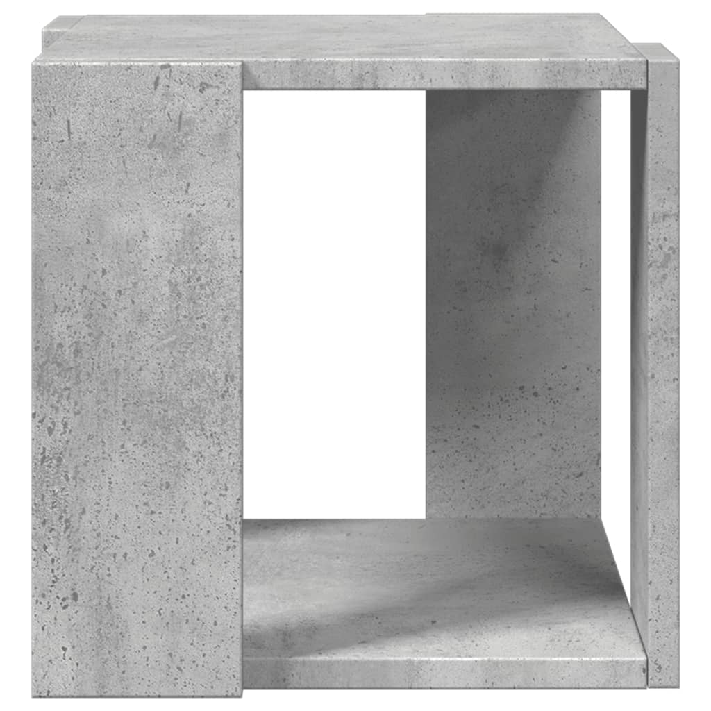 Table basse gris béton 32x32x30 cm bois d'ingénierie - XIOS